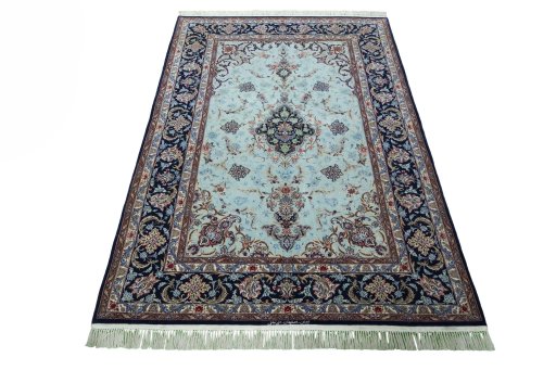 Surface texture of New Isfahan rug with natural Cork and intricate pattern