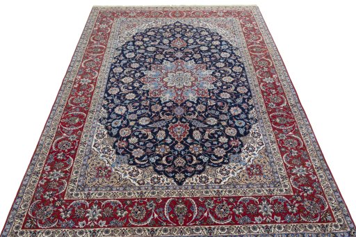 Surface texture of New Isfahan rug with natural Cork and intricate pattern