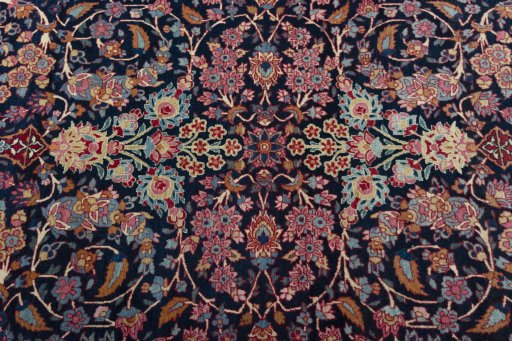 Central medallion detail of 1930s Isfahan rug from Iran / Persia