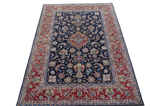 Surface texture of New Isfahan rug with natural Cork and intricate pattern