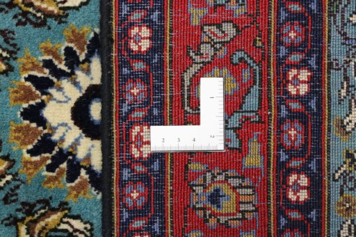 Full view of 2000s Isfahan rug from Iran / Persia, 155 × 100 cm in Multi Color tones