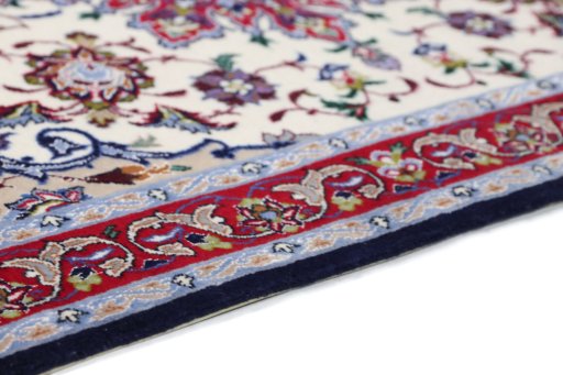 Central medallion detail of New Isfahan rug from Iran / Persia
