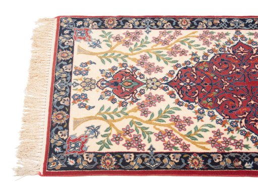 Central medallion detail of New Isfahan rug from Iran / Persia