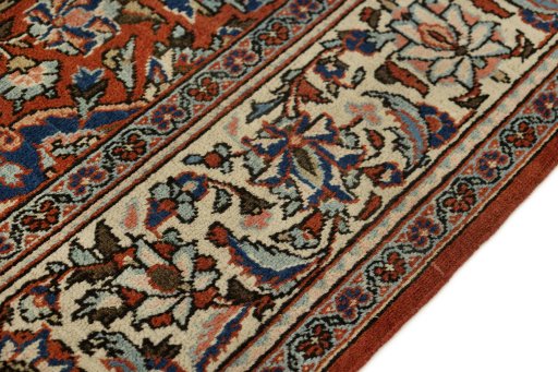 Central medallion detail of 1940s Kashan rug from Iran / Persia