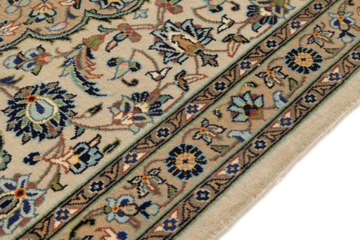 Central medallion detail of 1990s Kashan rug from Iran / Persia