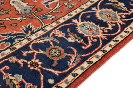 Central medallion detail of 1980s Kashan rug from Iran / Persia