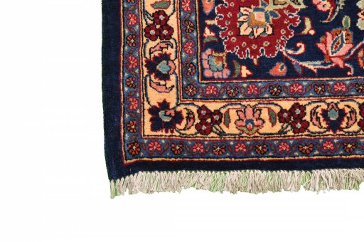 Central medallion detail of 1930s Kashan rug from Iran / Persia
