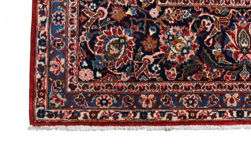 Central medallion detail of 1970s Kashan rug from Iran / Persia