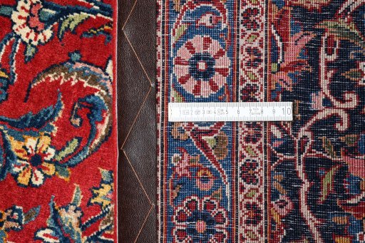 Central medallion detail of 1970s Kashan rug from Iran / Persia
