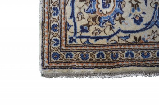 Central medallion detail of 2000s Kashan rug from Iran / Persia