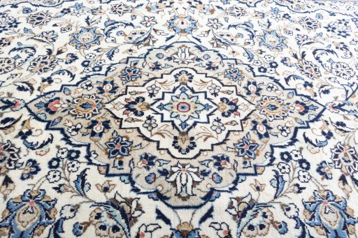 Central medallion detail of 2000s Kashan rug from Iran / Persia