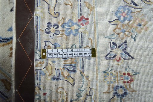 Surface texture of New Kashan rug with natural Wool and intricate pattern
