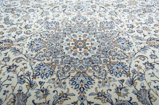 Central medallion detail of 2000s Kashan rug from Iran / Persia