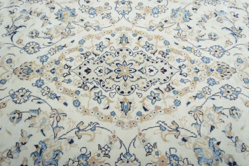 Central medallion detail of 2000s Kashan rug from Iran / Persia