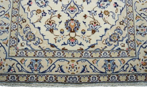 Central medallion detail of 2000s Kashan rug from Iran / Persia