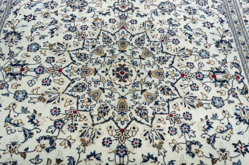 Central medallion detail of New Kashan rug from Iran / Persia