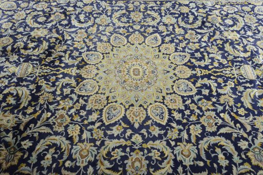 Central medallion detail of New Kashan rug from Iran / Persia