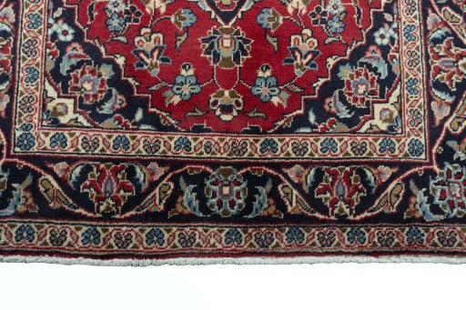 Central medallion detail of 2000s Kashan rug from Iran / Persia