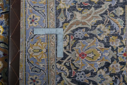 Surface texture of New Kashan rug with natural Cork and intricate pattern