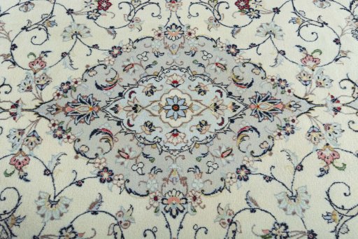 Central medallion detail of New Kashan rug from Iran / Persia