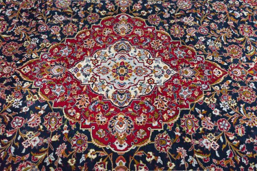 Central medallion detail of New Kashan rug from Iran / Persia