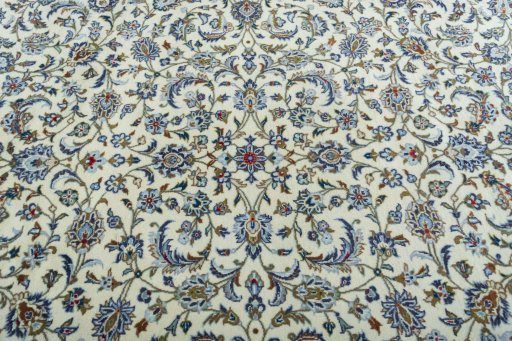 Central medallion detail of 2000s Kashan rug from Iran / Persia