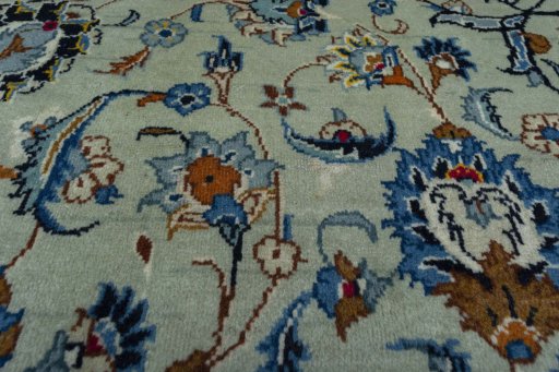 Central medallion detail of 2000s Kashan rug from Iran / Persia