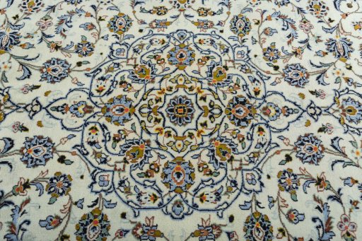 Central medallion detail of New Kashan rug from Iran / Persia