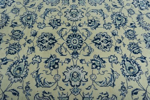Central medallion detail of 2000s Kashan rug from Iran / Persia