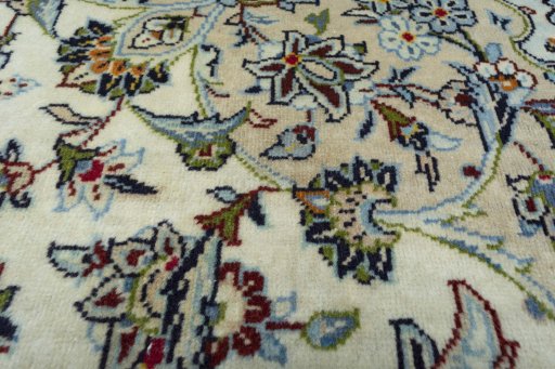 Central medallion detail of 2000s Kashan rug from Iran / Persia