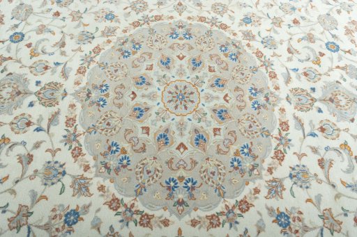 Central medallion detail of New Kashan rug from Iran / Persia