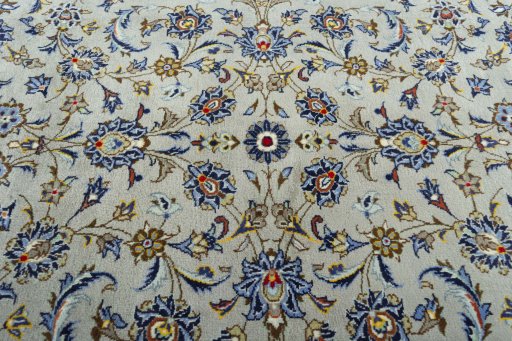 Central medallion detail of 2000s Kashan rug from Iran / Persia