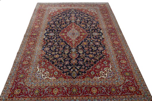 Surface texture of New Kashan rug with natural Cork and intricate pattern