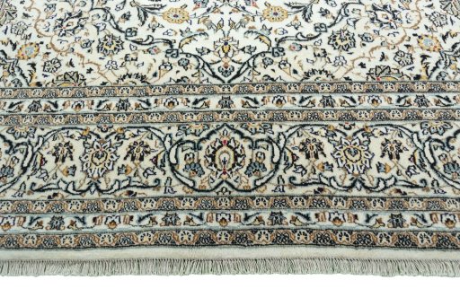 Full view of 2000s Kashan rug from Iran / Persia, 295 × 195 cm in Brown tones