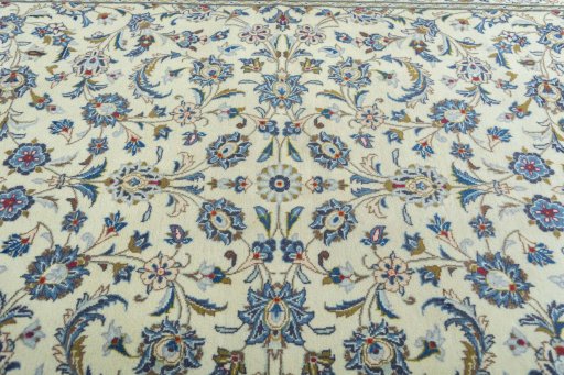 Central medallion detail of 2000s Kashan rug from Iran / Persia