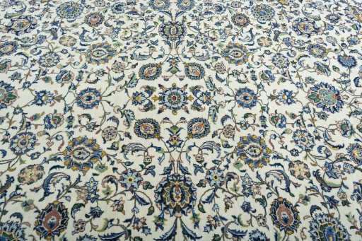Central medallion detail of 2000s Kashan rug from Iran / Persia