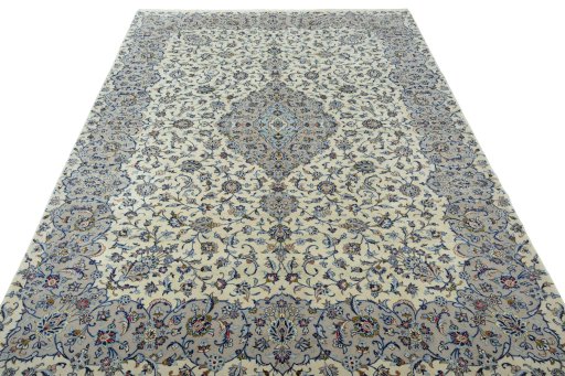 Surface texture of New Kashan rug with natural Cork and intricate pattern