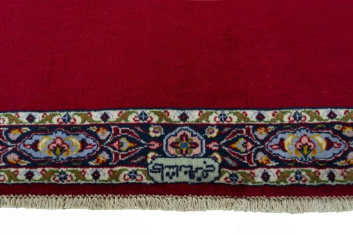 Central medallion detail of 2000s Kashan rug from Iran / Persia