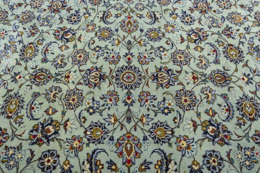 Central medallion detail of 2000s Kashan rug from Iran / Persia