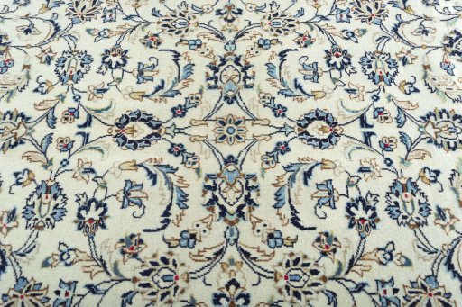 Central medallion detail of 2000s Kashan rug from Iran / Persia