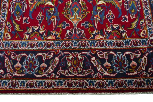 Central medallion detail of 2000s Kashan rug from Iran / Persia