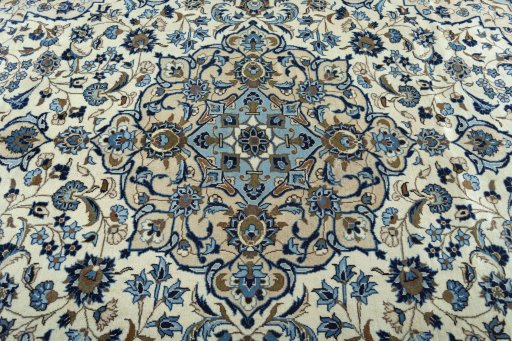 Central medallion detail of 2000s Kashan rug from Iran / Persia