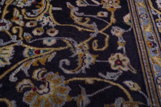Central medallion detail of 1970s Kashan rug from Iran / Persia