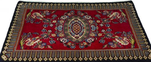 Surface texture of New Kashan rug with natural Wool and intricate pattern