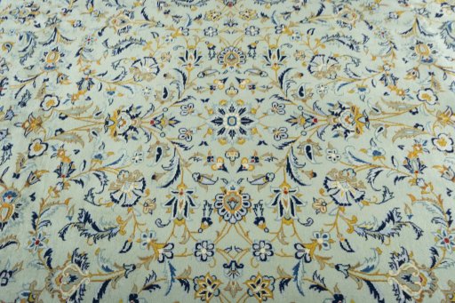 Central medallion detail of 2000s Kashan rug from Iran / Persia