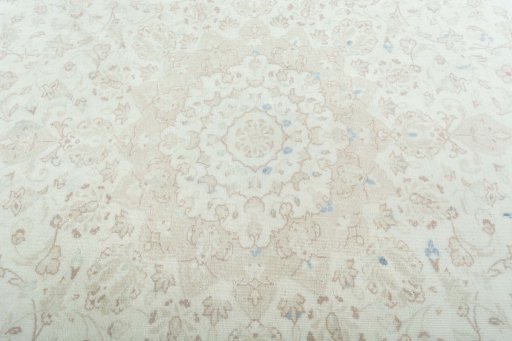 Central medallion detail of 1970s Kashan rug from Iran / Persia