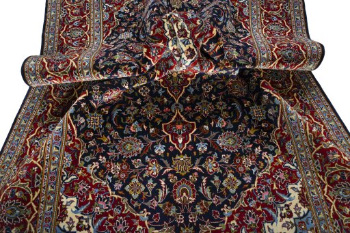 Surface texture of New Kashan rug with natural Cork and intricate pattern