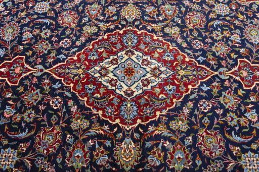 Central medallion detail of New Kashan rug from Iran / Persia