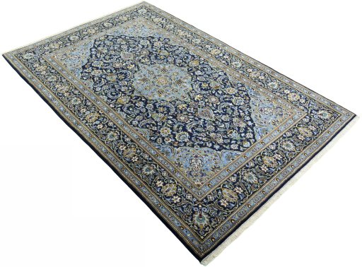 Close-up detail of New Kashan rug from Iran / Persia showing Cork weave
