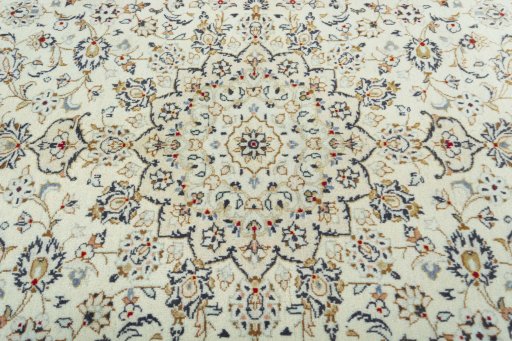 Central medallion detail of 2000s Kashan rug from Iran / Persia